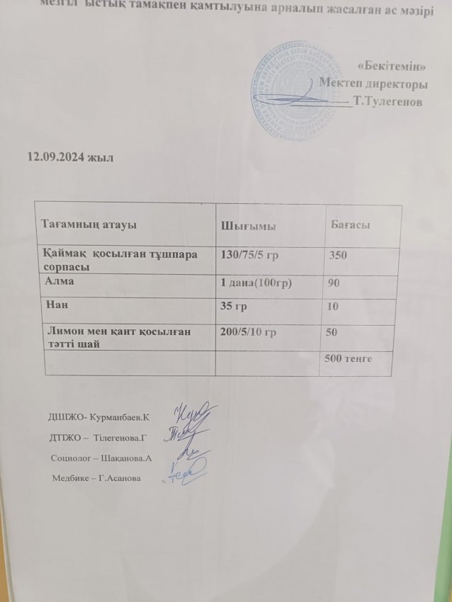 Ас мәзірі