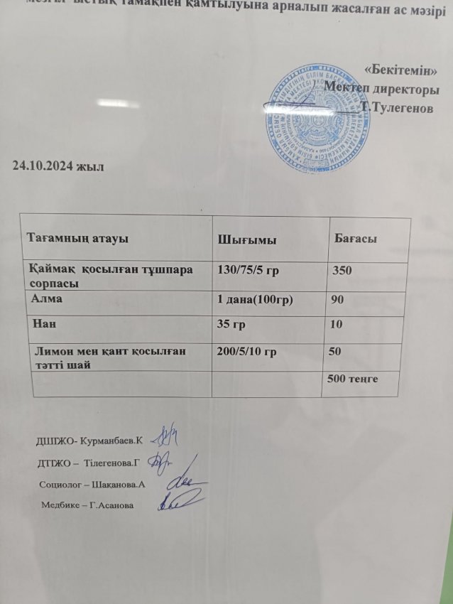 Ас мәзірі