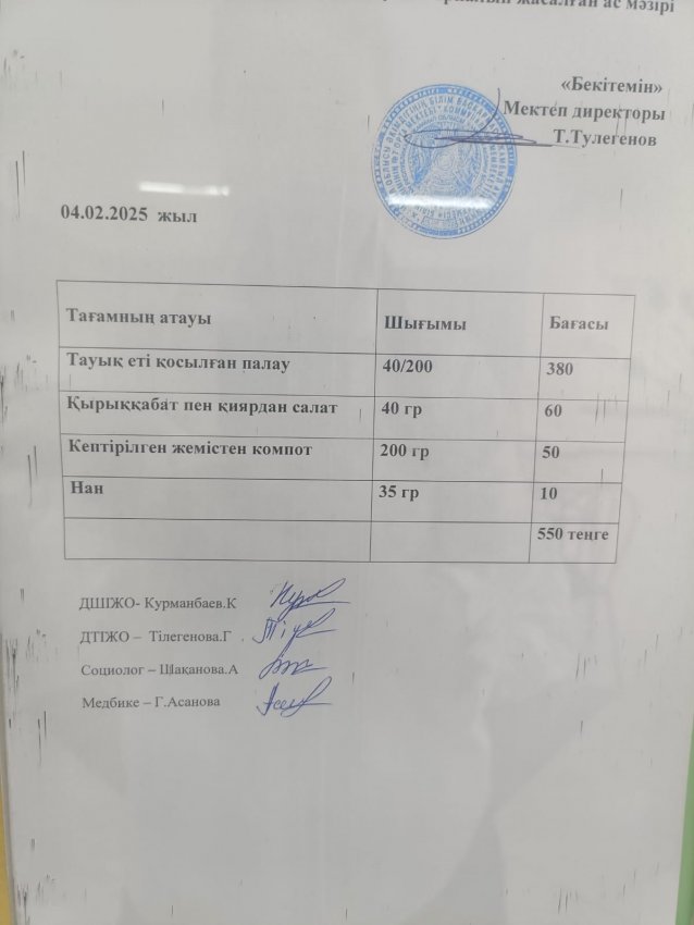 Ас мәзірі