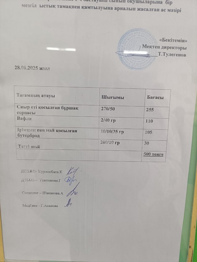 Ас мәзірі
